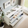 Okak Double Row 6/7/8-Drawer Dresser,Modern Chest of Drawers with Large Storage Space,Matte Finish Storage Cabinet for Living Room,Entryway - 4 of 4