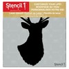 Stencil1 Antlered Deer Silhouette - Stencil 5.75" x 6" - image 2 of 3
