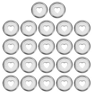 Unique Bargains Plastic DIY Notebook Planner Heart Binder Rings 22 Pcs - 1 of 4