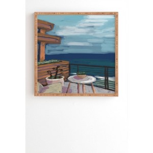 Cortneyherron Little Beach House Bamboo Framed Wall Canvas Blue - Deny Designs - 1 of 4