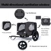 Kumasinova Collapsible Pet Bike Trailer,Pet Trailer with 16-Inch All-Terrain Wheels,Universal Hitch,Foldable Dog Carrier Cart for Bicycles - 4 of 4