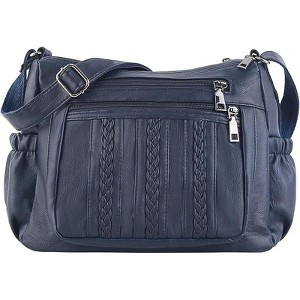 Generic Purses for Women Pocketbooks Soft PU Leather Ladies Crossbody Purse Multi Pocket Shoulder Bag - 1 of 4