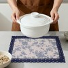 REGALWOVEN Rustic Placemats Set of 6 Placemats for Dining Table Decor Washable Kitchen Table Mat with Lace Trim - 4 of 4