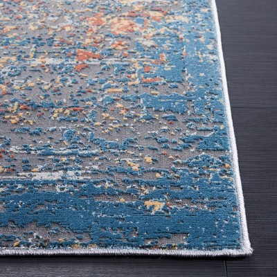 Ivory Abstract Braided 24" Synthetic Reversible Rug