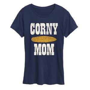 Women's - Instant Message - Valentine's Day Corny Mom Short Sleeve Graphic T-Shirt - 1 of 4