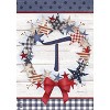 American Wreath Monogram T Everyday Garden Flag 18" x 12.5" Briarwood Lane - 3 of 4