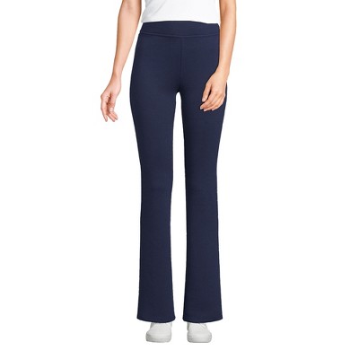 Lands' End Women's High Rise Serious Sweats Fleece Lined Pocket Bootcut Pants