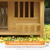 SEVOBAL Wooden Dog House, Outdoor and Indoor Dog Crate, Pet Kennel With Porch, Solid Wood, Weatherproof, Medium, Brown, (43.3"*37.4"*32") - 3 of 4