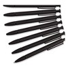 U Brands Monterey Soft Touch Ballpoint Pen, Retractable, Medium 1 mm, Black Ink, Midnight Barrel, 12/Pack - 3 of 4