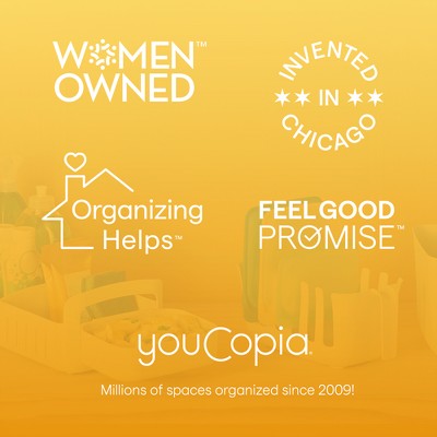 YouCopia White Plastic 5" RollOut Under Sink Caddy with Adjustable Dividers