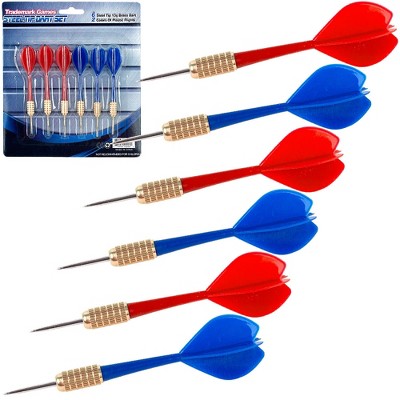 Toy Time Steel Tip Dart Set - Set of 6