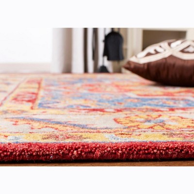 Antiquity AT503 Hand Tufted Area Rug - Red/Blue - 5'x8' - Safavieh.