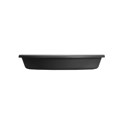 The HC Companies SLI24000G18 Non Fading Durable Plastic Planter Saucer Tray for 24 Inch Classic Pot Container, Black