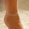 14K Gold Plated Waterproof Dainty Anklets for Women, Hypoallergenic Trendy Lightweight Jewelry Gifts - 2 of 4