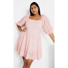 Women's Plus Size Destiny Mini Dress - soft pink | CITY CHIC - 3 of 4