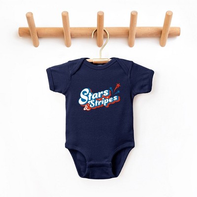 The Juniper Shop Stars And Stripes Firework Baby Bodysuit