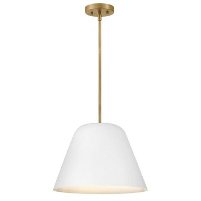 Lark Madi 1 - Light Pendant in  Lacquered Brass/Matte White