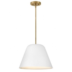 Lark Madi 1 - Light Pendant in  Lacquered Brass/Matte White - 1 of 4