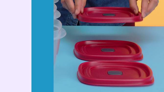 Rubbermaid 4pc Easy Find Lids Food Storage Containers Red, 2 of 8, play video