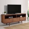 Cara Mid-Century Modern 3 Drawer TV Stand for TVs up to 65" - Saracina Home - image 2 of 4