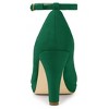 Allegra K Women's Back to College Round Toe Stiletto Heel Ankle Strap Pumps - 3 of 4
