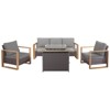 Buenhomino 4 Piece Patio Furniture Set 41in Fire Pit Table Outdoor Furniture Sets Patio Couch Outdoor Chairs 50000 BTU Propane Fire Pit - 3 of 4