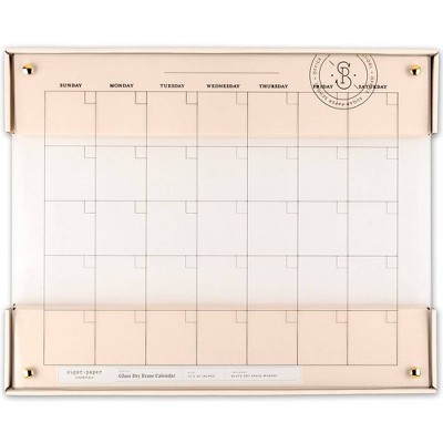 20"x16" Glass Dry Erase Calendar - Sugar Paper