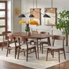 Buylateral Set of 2 Wave Solid Rubberwood Dining Chairs - 3 of 4