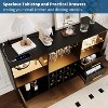 Wine Bar Cabinet with Storage & LED Light, 47'' Home Coffee Bar Cabinet with Wine Rack, Kitchen Buffet Sideboard Cabinet for Living Room, Dining Room - 4 of 4