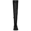 Allegra K Women's Zipped Low Block Heel Over Knee High Fashion Boots - 3 of 4