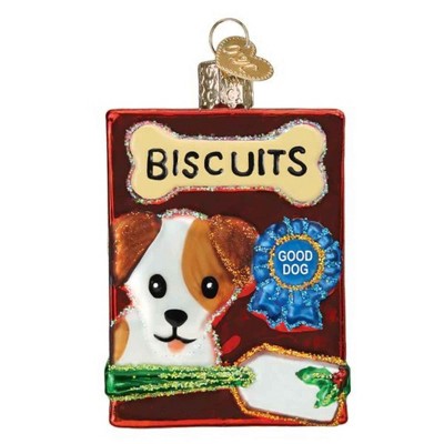 Old World Christmas 3.25 In Doggy Treats Ornament Box Of Biscuits Puppy Tree Ornaments