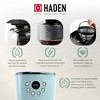 Haden Coffee Machine, 12 Cup Drip Coffee Maker Bundled with Heritage 1.7 Liter Stainless Steel Electric Kettle, Turquoise & Chrome - 3 of 4