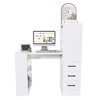 Homy Casa Desk with 4-in-1 Socket, 3 Drawers & 4-Tier Storage Shelves - 4 of 4
