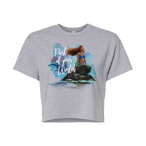 Women's - Disney - Part Of Your World Cropped Graphic T-Shirt - 1 of 4