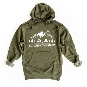 Simply Sage Market Women's Graphic Hoodie Eat Sleep Camp Repeat - 1 of 3