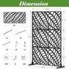 CAVINAS Patio Decorative Screen Freestanding Metal Fence Privacy Screen with Mesh Pattern for Outside and Garden - 4 of 4