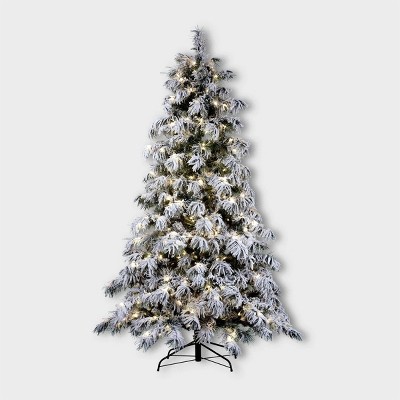 flocked artificial christmas tree