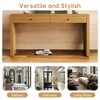 Mshliw Curved Console Table with Storage, 55" Farmhouse Entryway Table with Drawers, Birch Veneer Accent Table for Hallway and Living Room - 3 of 4