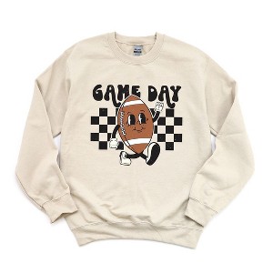 Simply Sage Market Women's Graphic Sweatshirt Football Game Day Checkered - 1 of 4