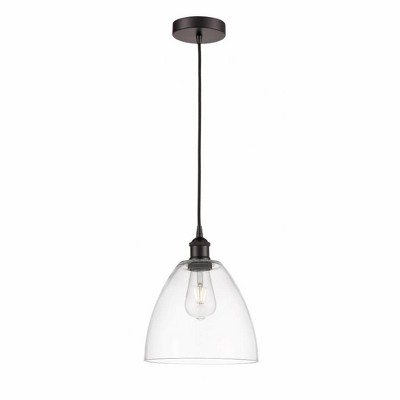 Edison Dome - 1 Light Cord Hung Mini Pendant In Industrial Style-12.25 Inches Tall and 9 Inches Wide