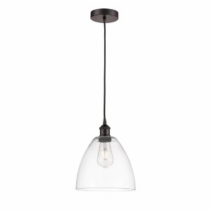 Edison Dome - 1 Light Cord Hung Mini Pendant In Industrial Style-12.25 Inches Tall and 9 Inches Wide - 1 of 1