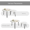 KTMBDW 27.56'' Round Nesting Coffee Table Set of 2, Nesting End Table Set, Marble Tabletop, and Sturdy Metal Base for Living Room, bedroom - 4 of 4