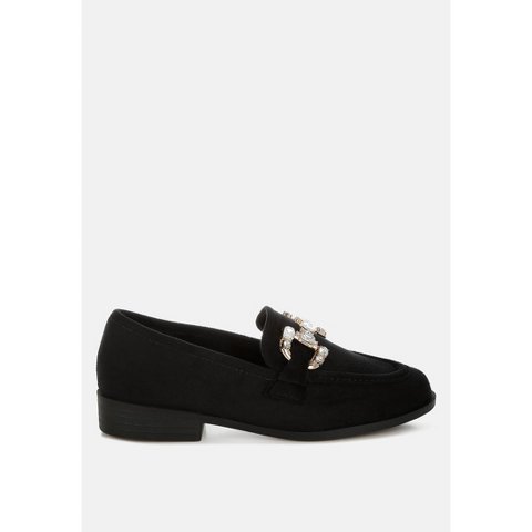 Женские туфли Rag & Co Womens Maestro Diamante Embellished Horsebit s Loafers 8