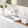Cobbe Single Handle Bathroom Sink Faucet for Vanity Single-Hole Installation Basin Faucet with Pop-Up Drain Brushed Nickel - 2 of 4