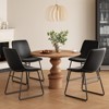 SEVOBAL Accent Chairs Dining Chairs Set of 4, Kitchen & Dining Room Chairs Dining Chairs, Black, 22"*20.5"*33.9" - 3 of 4