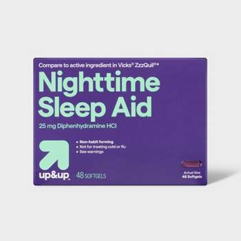 Diphenhydramine HCl Nighttime Sleep Aid Softgels- 48ct - up & up™
