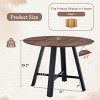 42'' Modern Round Kitchen Table,Dining Table with Texture Tabletop and Stainless Steel Metal Legs,MDF Coffee Table for Home,Office-Coolbibila - 4 of 4