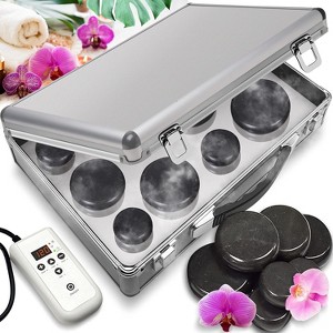 SereneLife Hot Stone Massage System - Portable Heated Rock Therapy with Digital Temperature Controller - 1 of 4