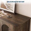 DobleePy 47" Modern Mid-Century Sideboard Buffet Cabinet - Fluted Glass Doors, 3 Drawers & Adjustable Shelves, Credenza Storage for Kitchen - 4 of 4