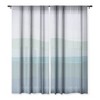 June Journal Calming Ocean Waves in Soft Du Single Panel Sheer Window Curtain - Deny Designs - image 3 of 4